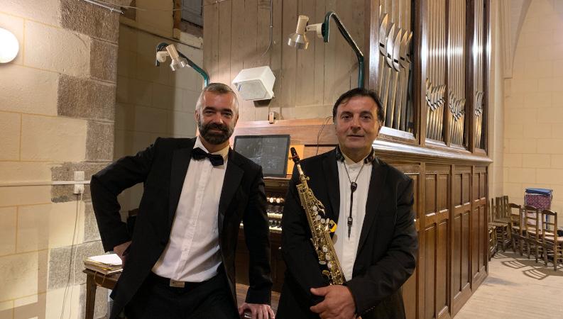 Le 5 août 2019 Fabien Chouraki (saxophone) et Olivier Dekeister (orgue)